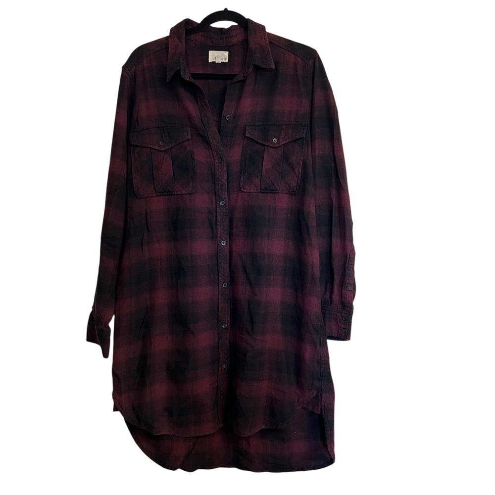 Wilfred Free Veronika Burgundy Plaid Dress